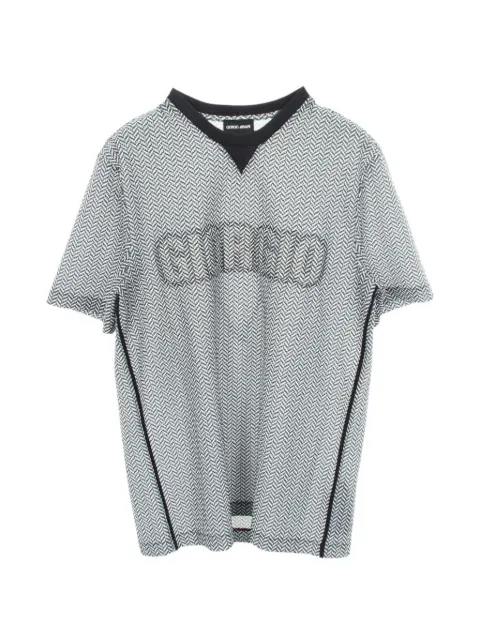 Giorgio Armani Pre-Owned playera con logo geométrico 2010