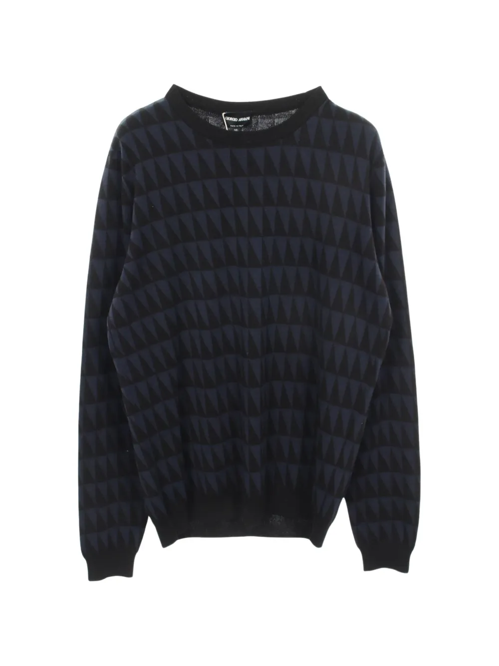 Giorgio Armani Pre-Owned 2020s Pullover mit geometrischem Muster - Schwarz