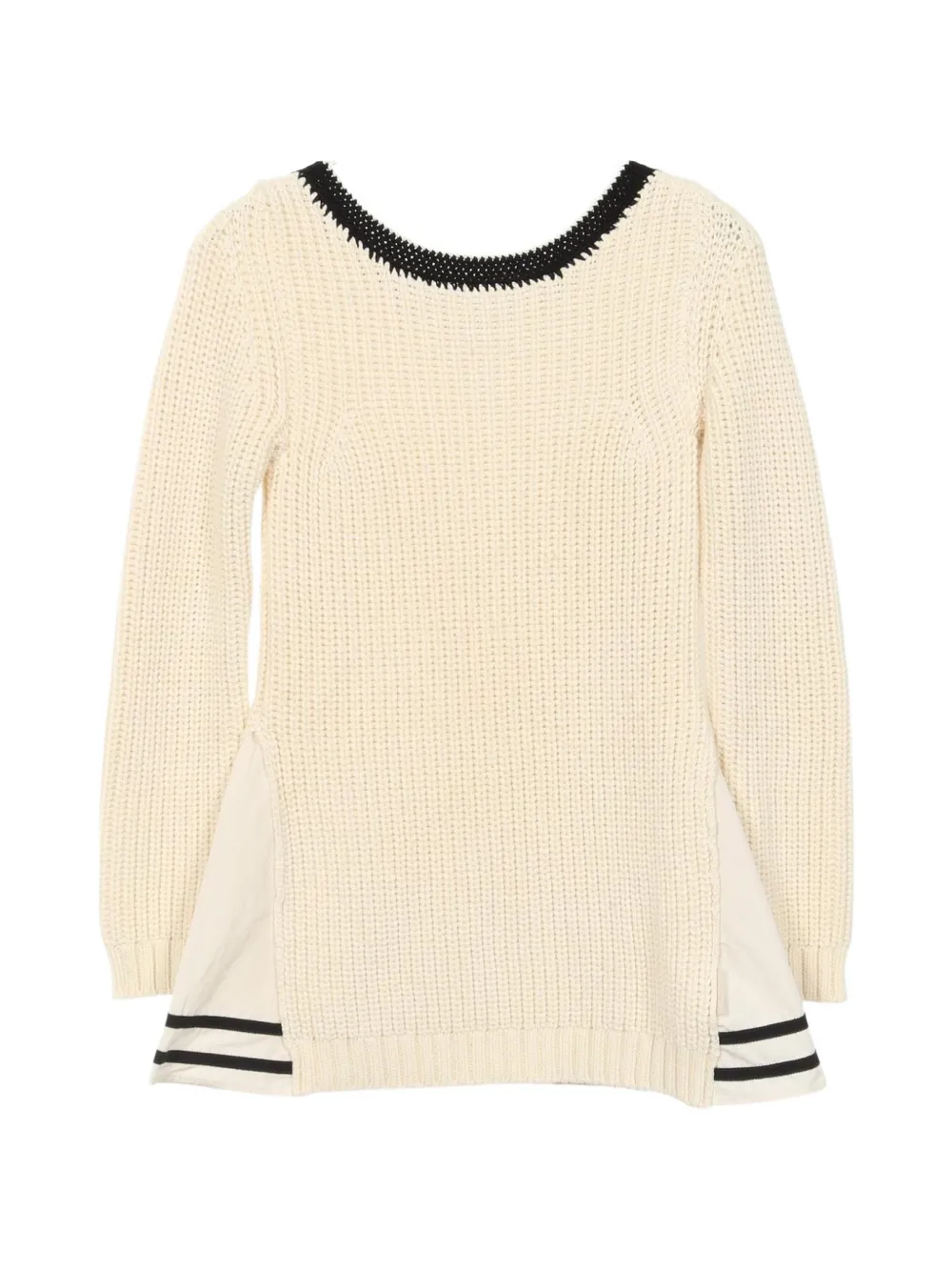 Moncler Vintage pull colour block tricot (années 2000) - Blanc Moncler Vintage pull colour block tricot (années 2000) - Blanc