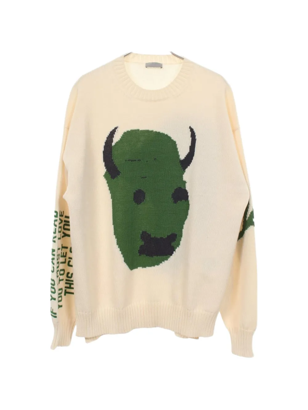 Christian Dior Pre-Owned x Travis Scott pull Cactus Jack à col rond (années 2010) - Blanc Christian Dior Pre-Owned x Travis Scott pull Cactus Jack à col rond (années 2010) - Blanc