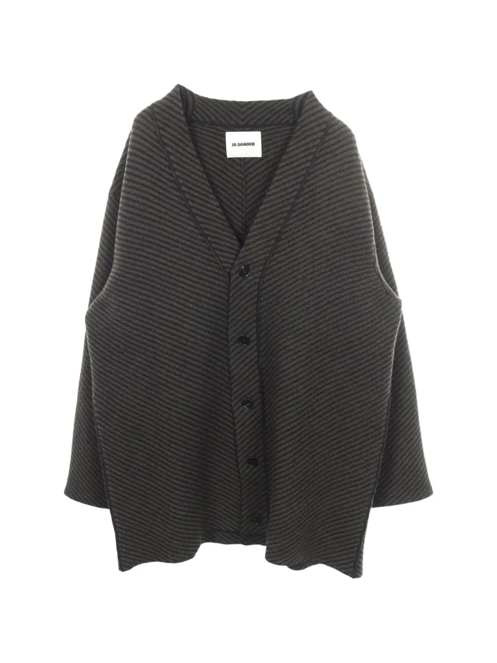 Jil Sander Pre-Owned 2010s striped wool cardigan - Grigio