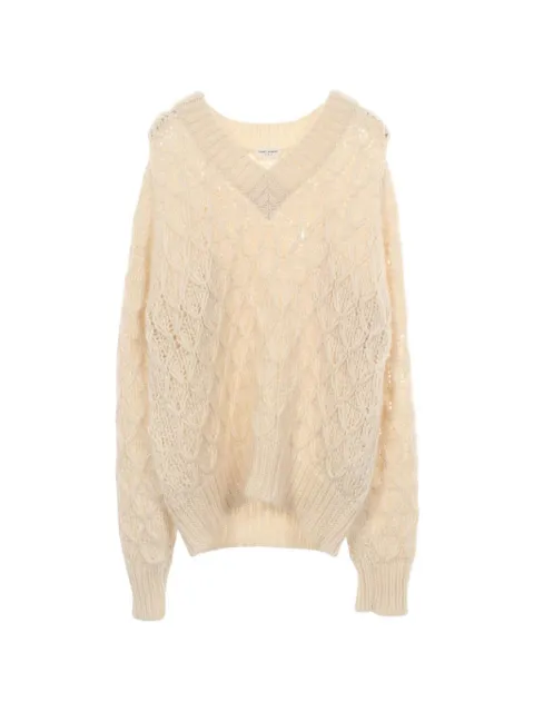 Saint Laurent Pre-Owned 2010s V-neck knit sweater