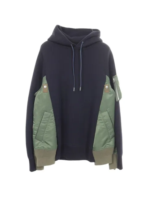 sacai 2010s panelled hoodie