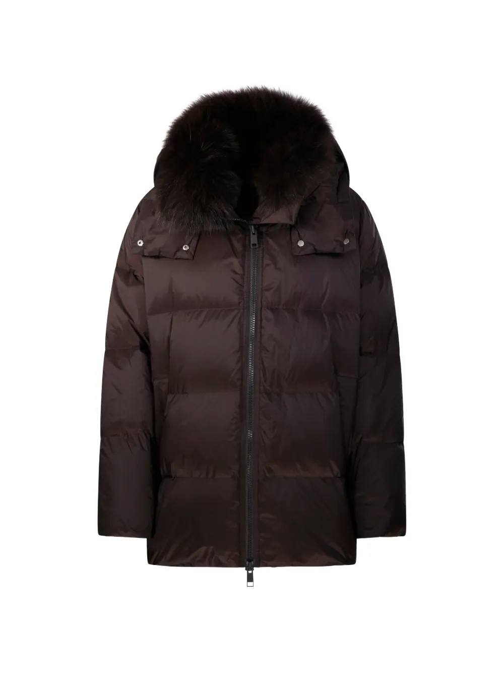 Yves Salomon fur-trim hooded puffer jacket