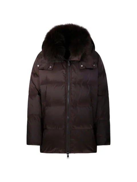Yves Salomon fur-trim hooded puffer jacket