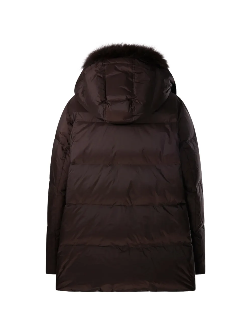 Yves Salomon Donsjack met capuchon Bruin