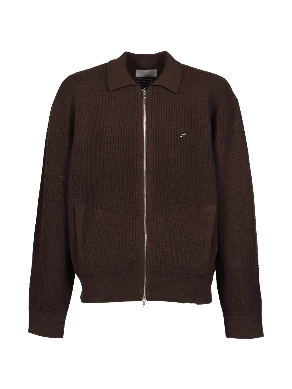 CEDARWOOD Cities distressed zip-up cardigan