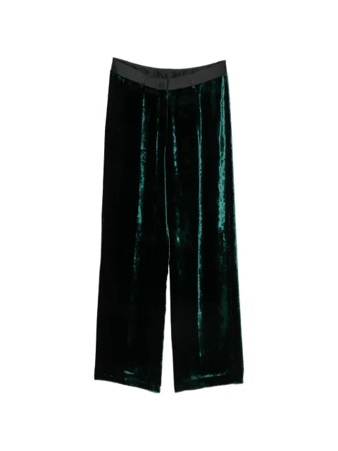 Forte Forte moiré crushed-velvet straight-leg trousers