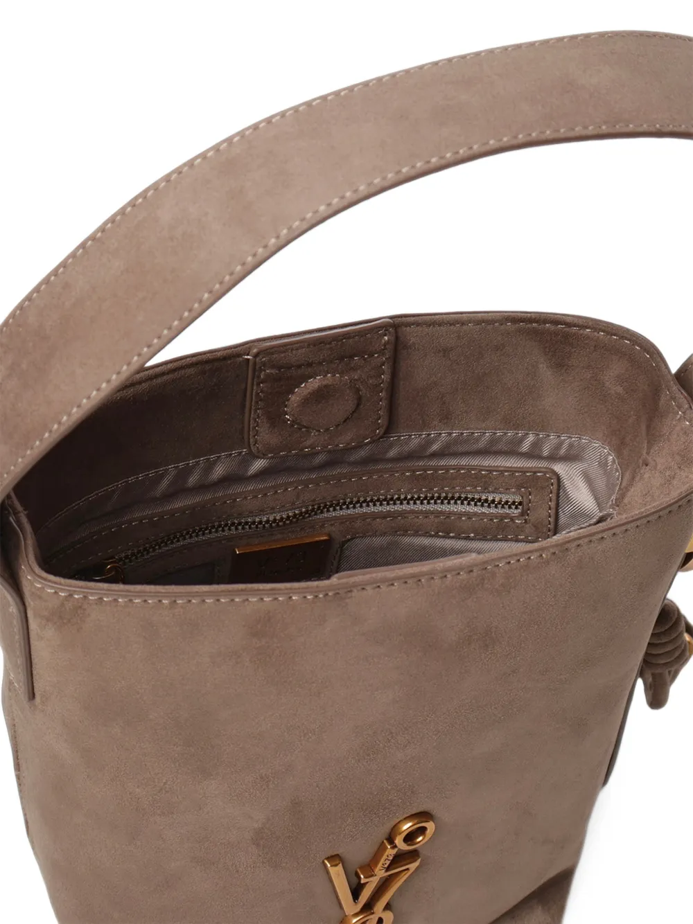 V°73 Heuptas met logoplakkaat Beige