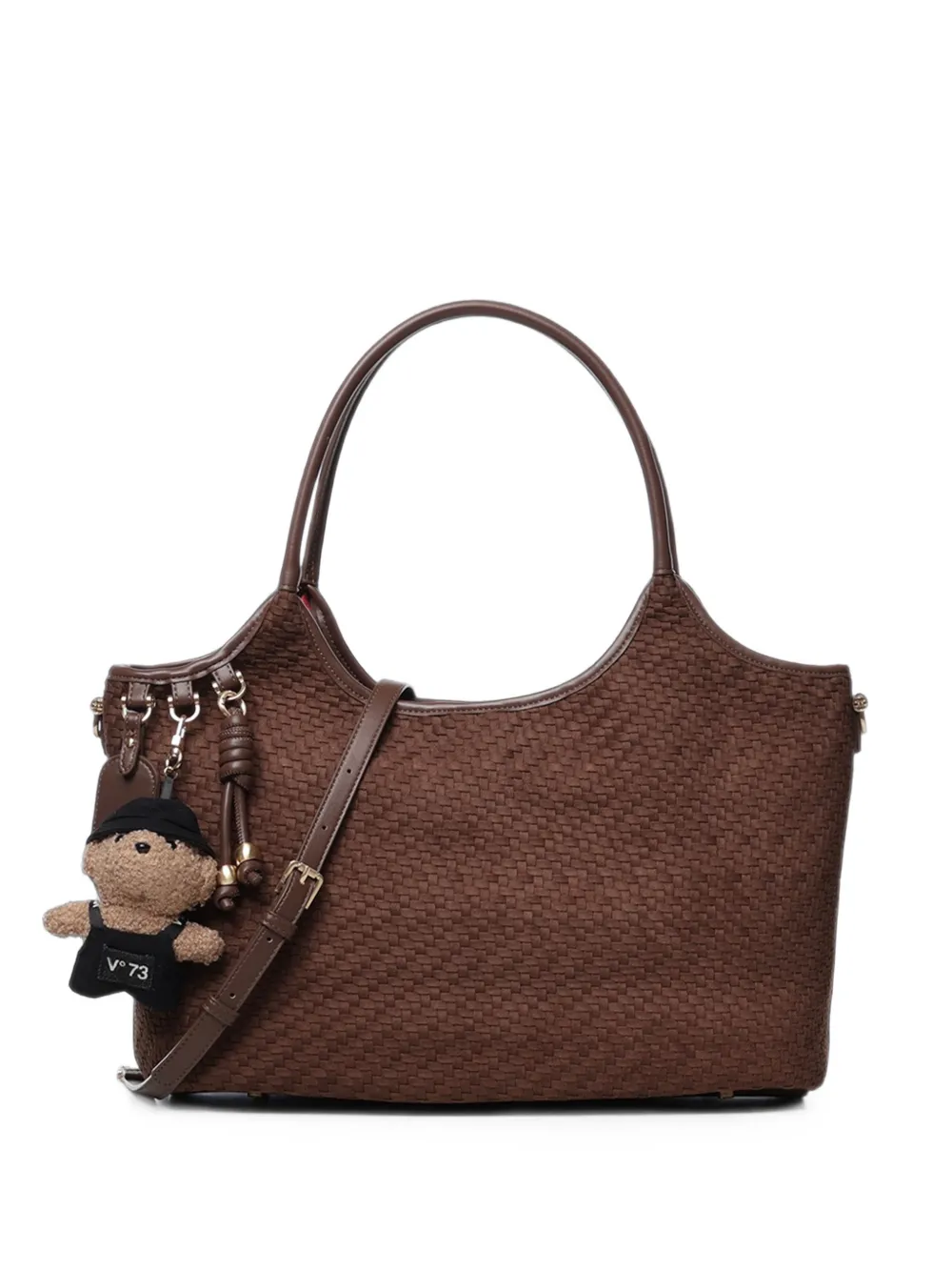 V°73 woven-effect shoulder bag
