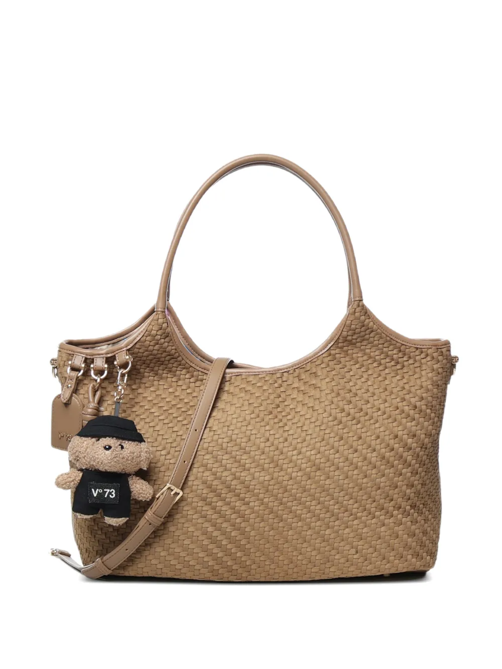 V°73 Zelda woven-effect shoulder bag - Toni neutri