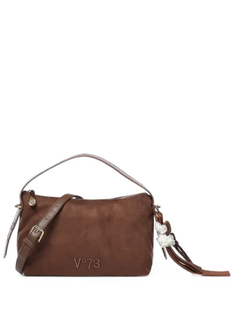 V°73 Danielle logo-embroidered fringe-charm shoulder bag