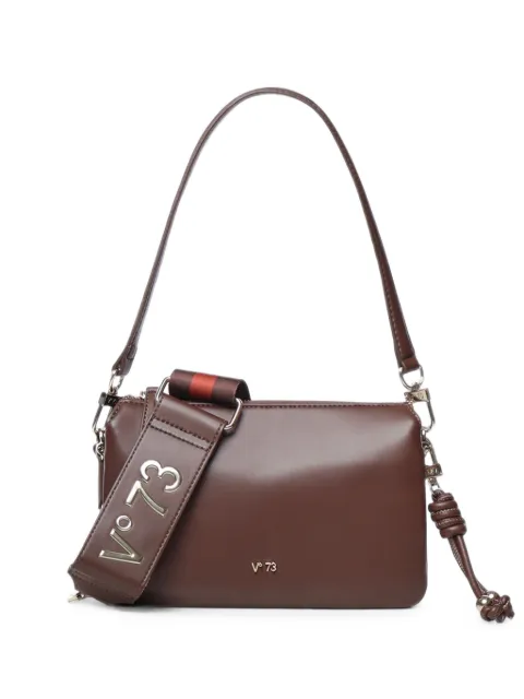 V°73 Zircone knotted logo-plaque shoulder bag