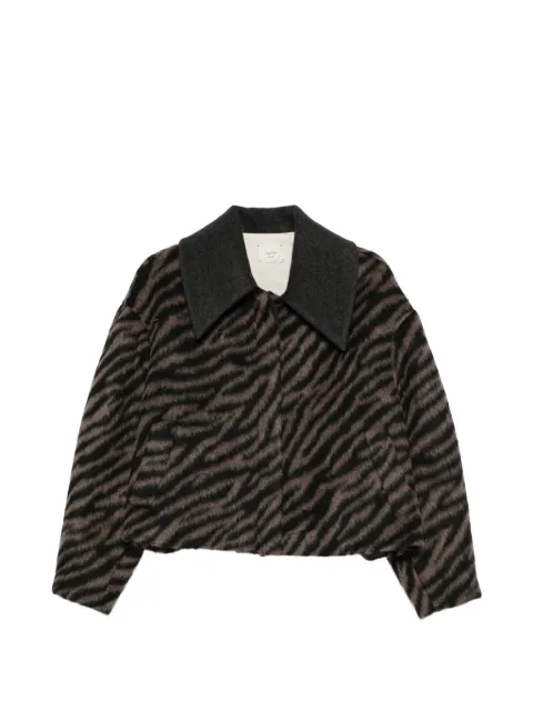 Alysi tiger-print pointed-collar jacket