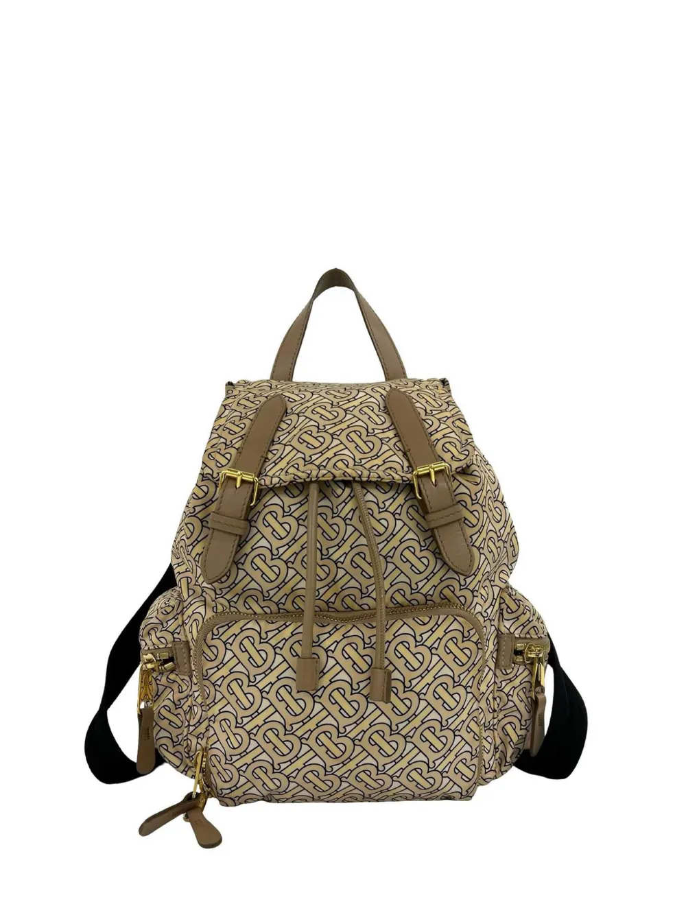 Burberry Pre-Owned sac à dos en nylon monogrammé TB (2016-2026) - Marron Burberry Pre-Owned sac à dos en nylon monogrammé TB (2016-2026) - Marron