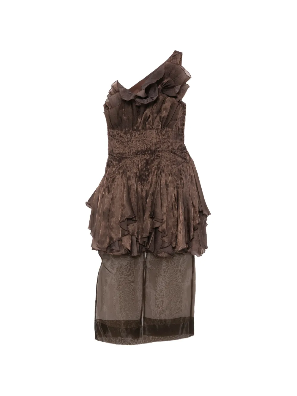 Aje robe mi-longue Amaryllis - Marron Aje robe mi-longue Amaryllis - Marron