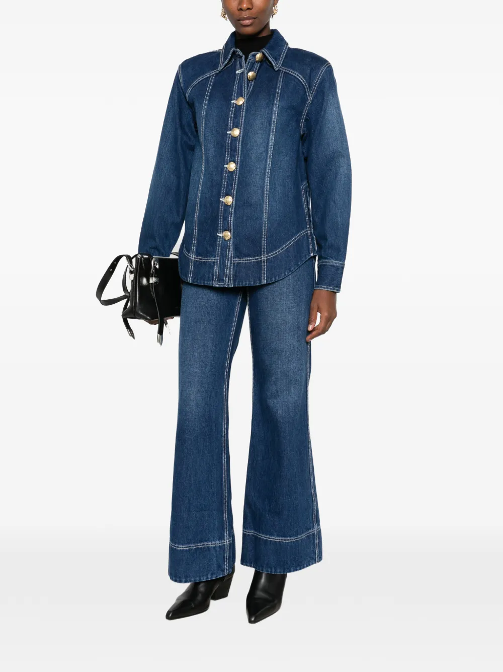 Aje Rylee denim shirtjack Blauw