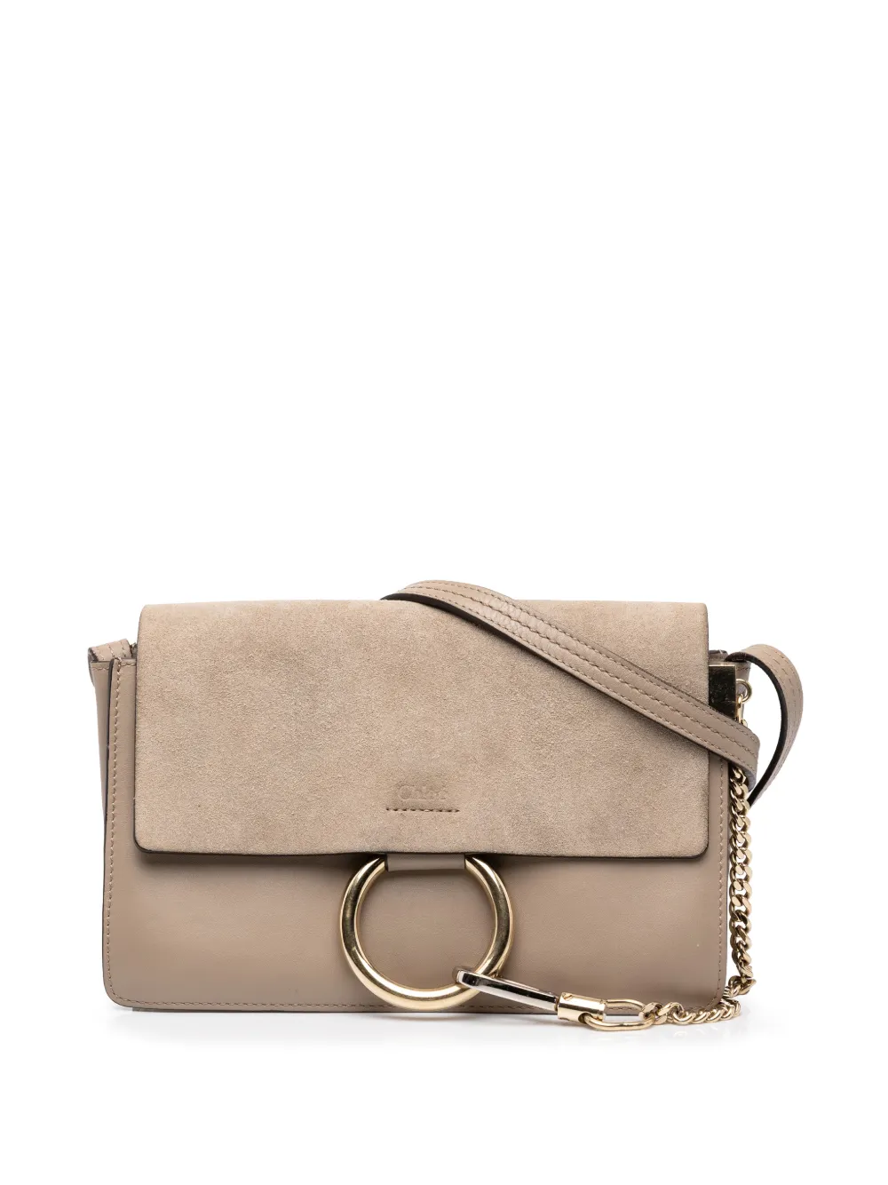 Chloé Pre-Owned 2016 Small Suede and Calfskin Faye crossbody bag - Marrone
