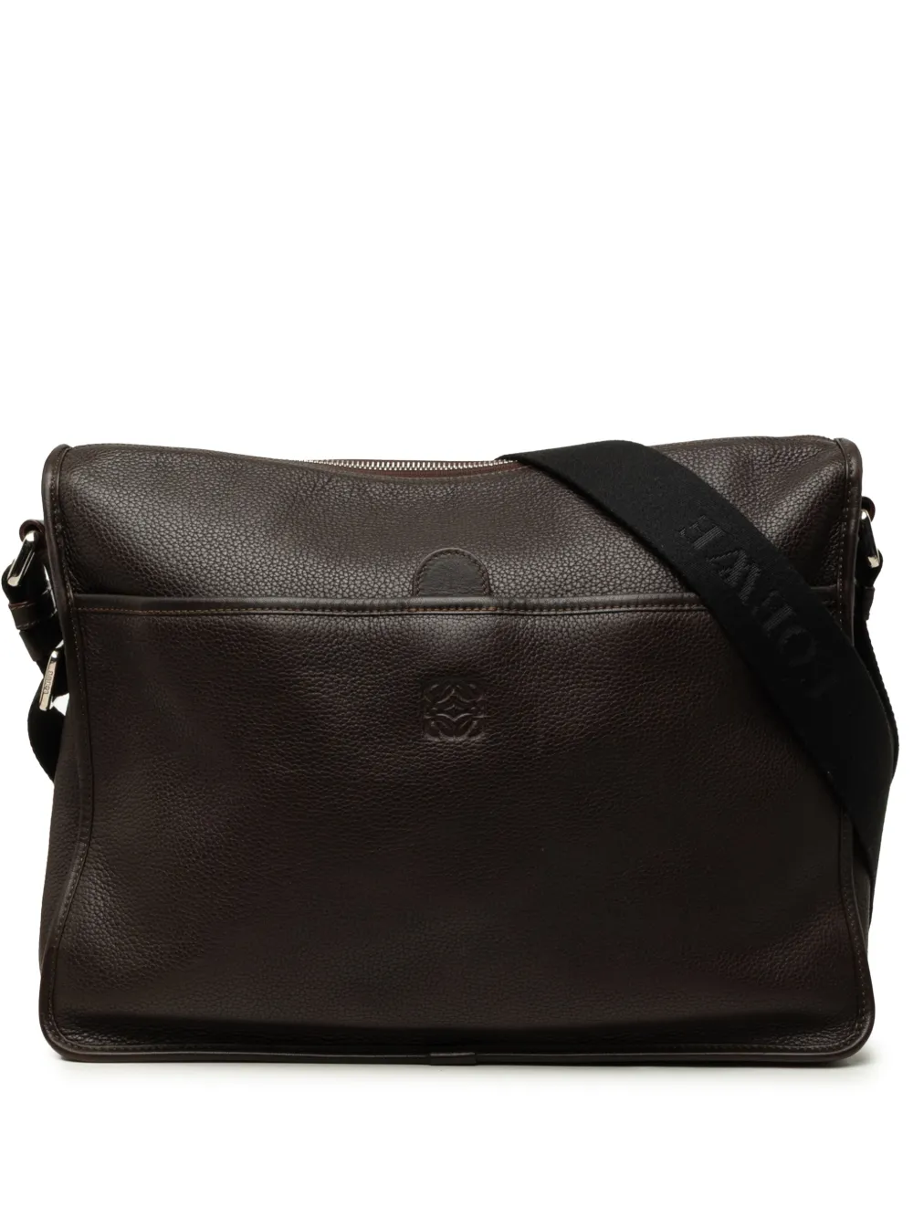 Loewe Pre-Owned 2011 Anagram Leather Messenger Bag crossbody bag - Marrone
