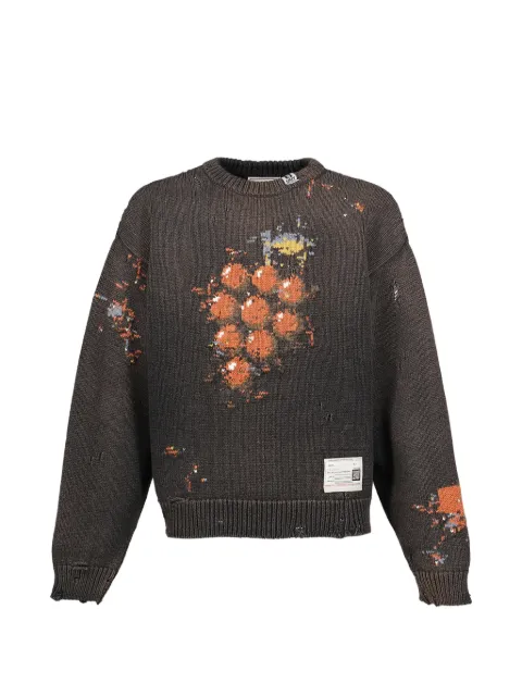 Maison MIHARA YASUHIRO grape jacquard knit sweater