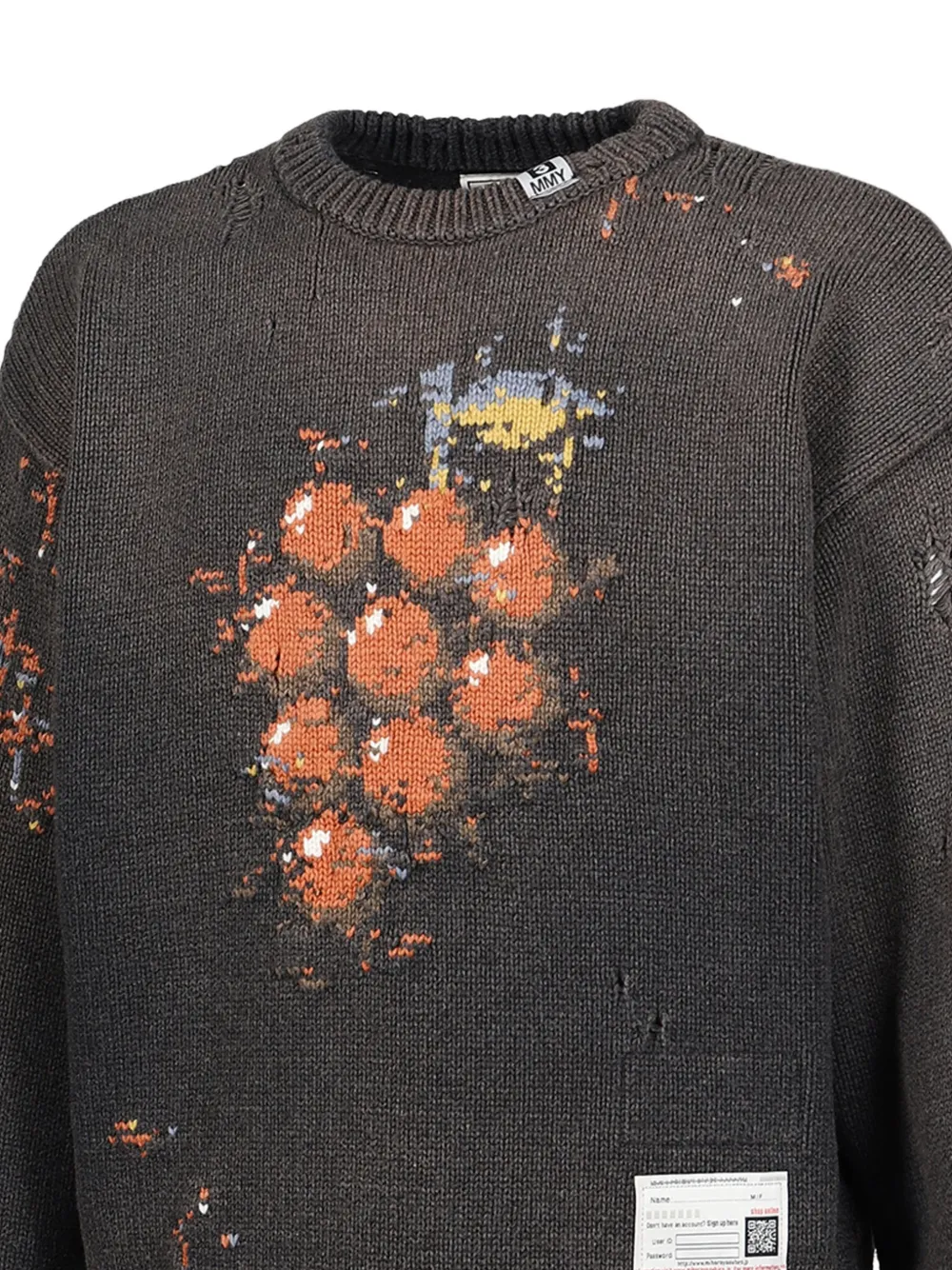 Maison MIHARA YASUHIRO Gebreide trui met jacquard Grijs