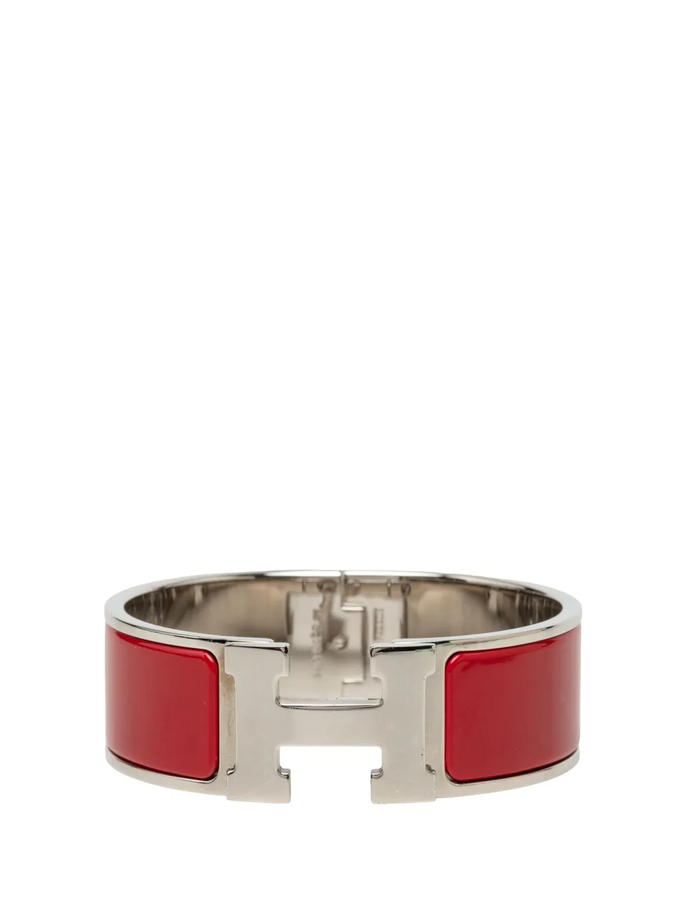 Hermès Pre-Owned 2000-2026 Wide Enamel Clic Clac H Bracelet PM costume bracelet - Rosso