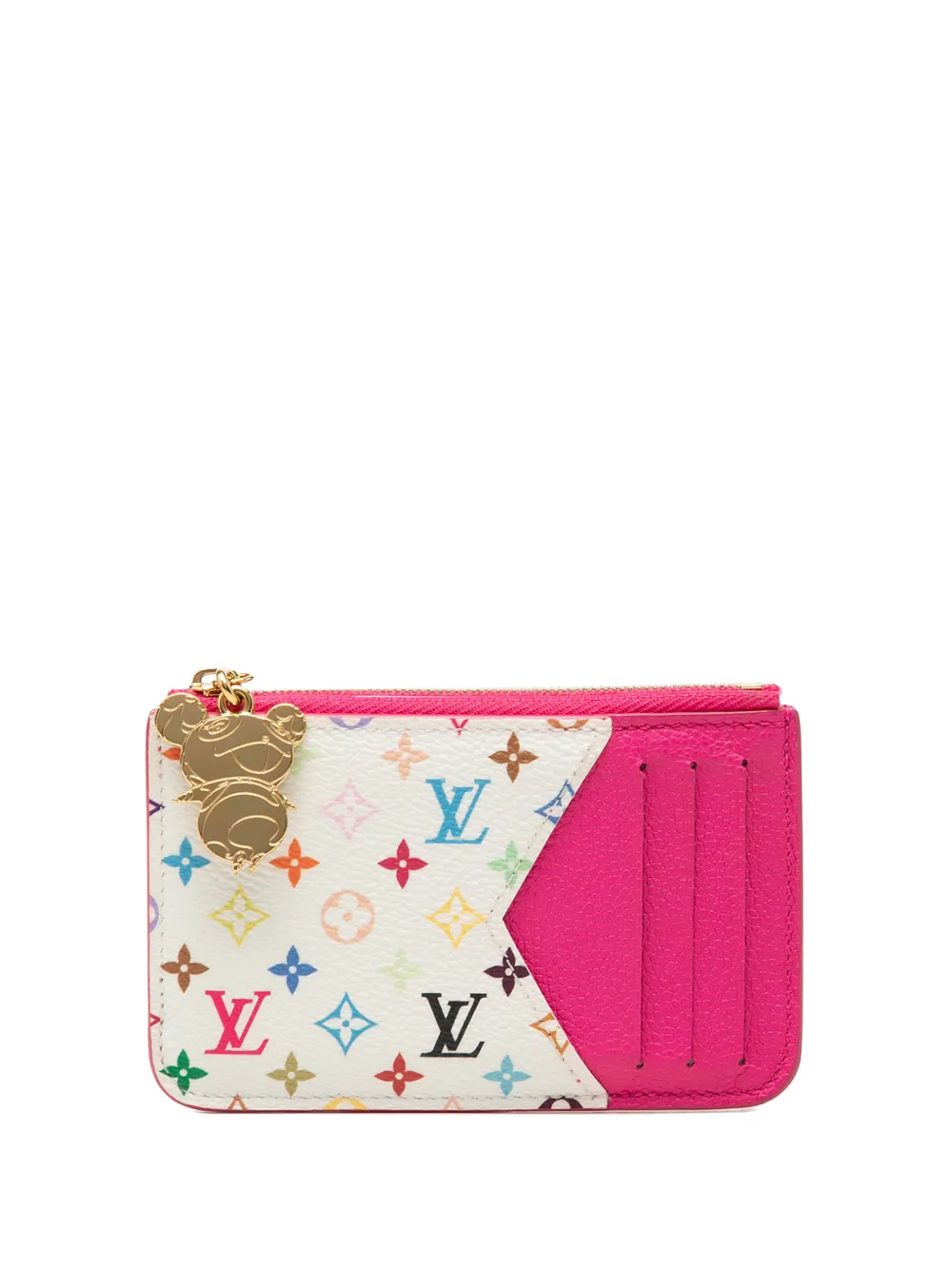 Louis Vuitton Pre-Owned 2021-2026 Takashi Murakami Monogram Empreinte and Monogram Multicolore Romy card holder - Rosa