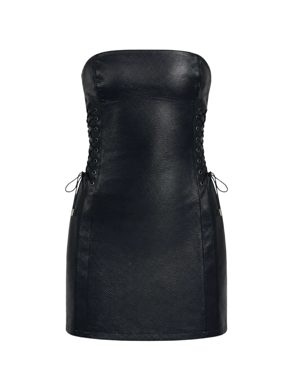 OW Collection Strapless jurk met veters Zwart