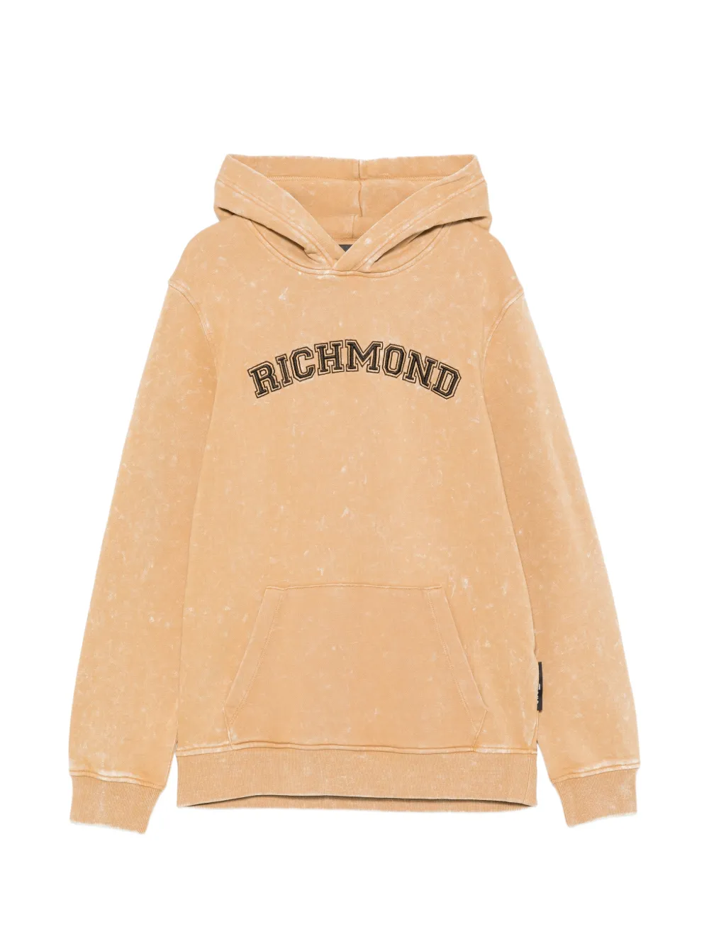 John Richmond Junior acid-wash logo-print hoodie - Toni neutri