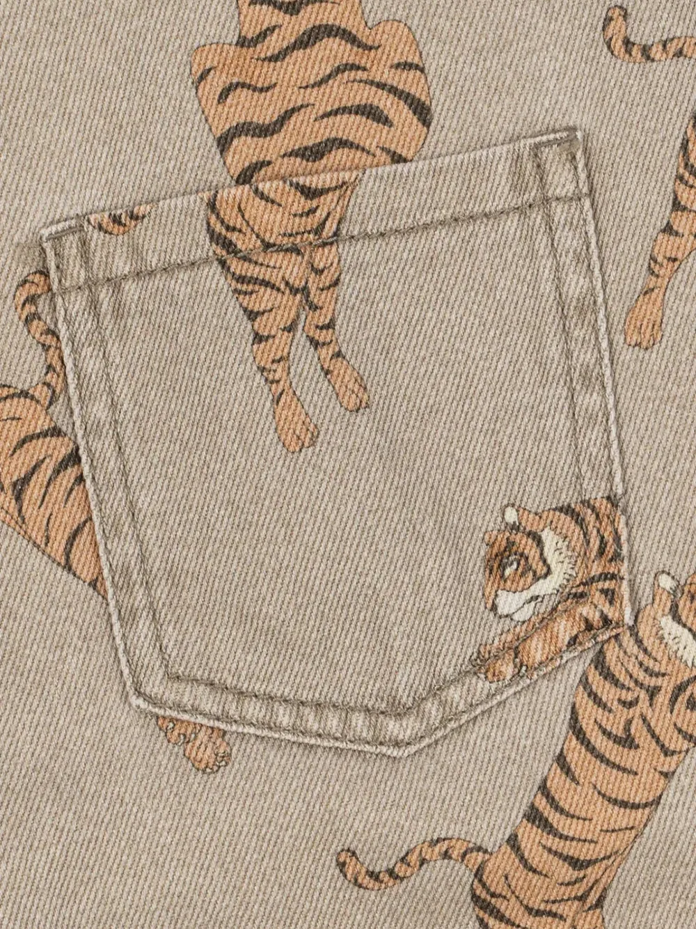 Konges Sløjd Magot tuinbroek met tijger-print Grijs