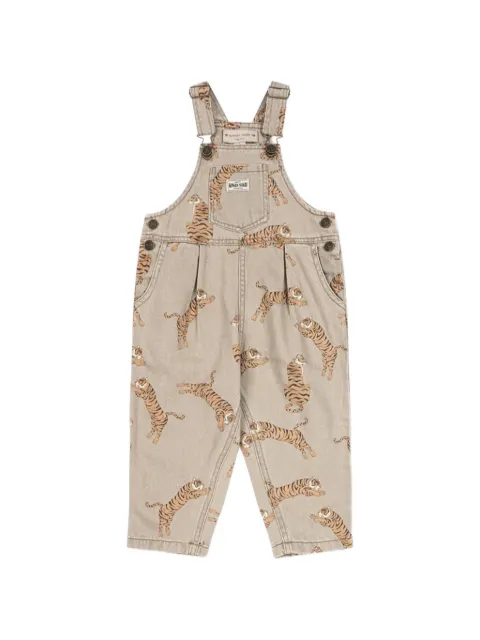 Konges Sløjd Magot tiger-print dungarees