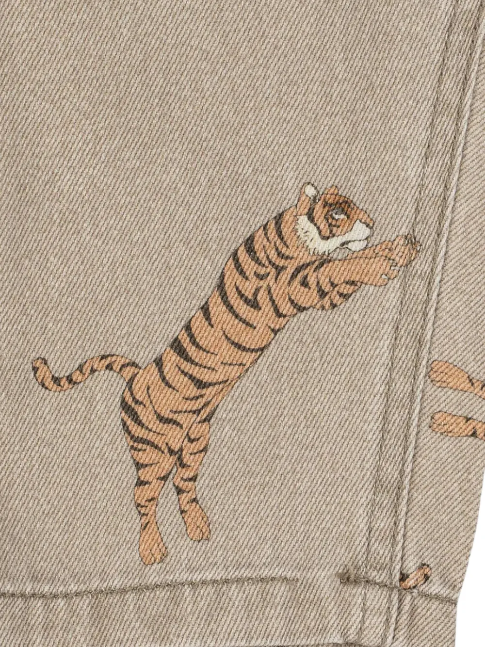Konges Sløjd Magot tuinbroek met tijger-print Grijs