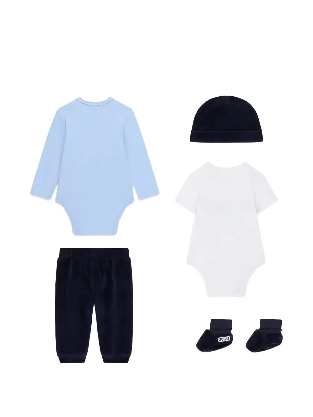 guess kids logo-embroidered tracksuit set (set of five) Blauw