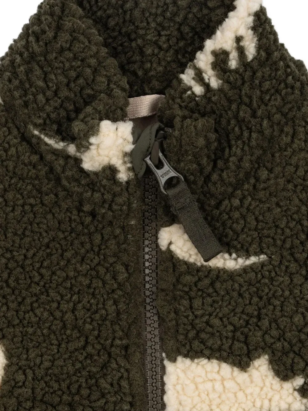 Konges Sløjd Jody dinosaur-print fleece gilet Groen