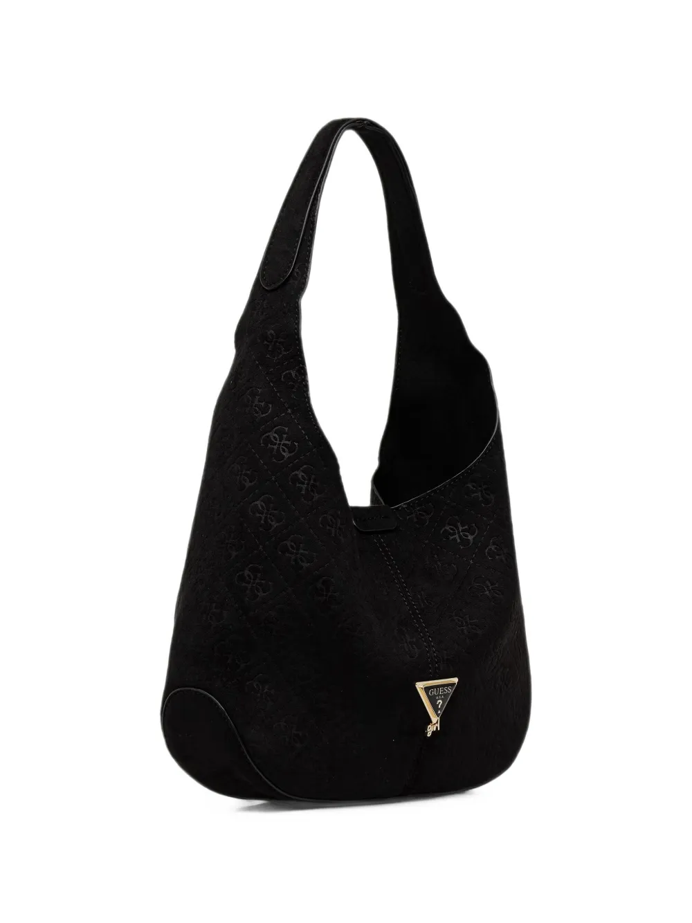 guess kids logo-embossed shoulder bag Zwart