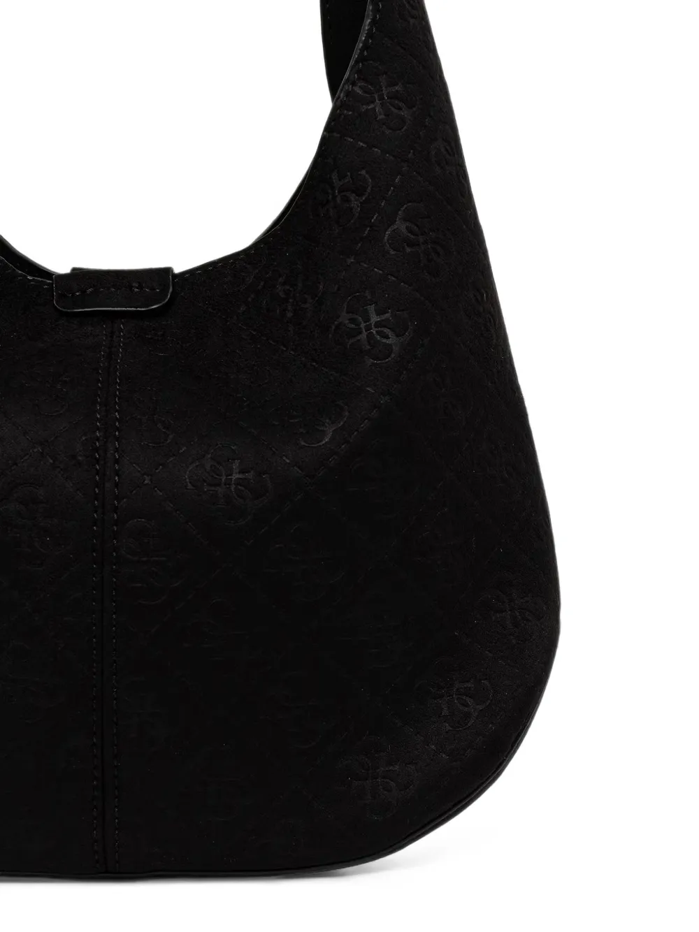 guess kids logo-embossed shoulder bag Zwart