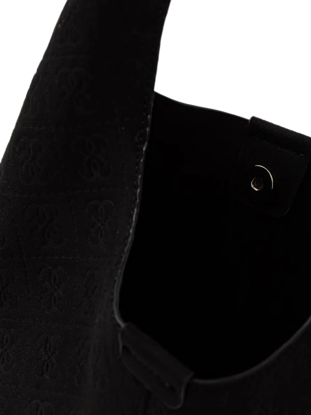 guess kids logo-embossed shoulder bag Zwart