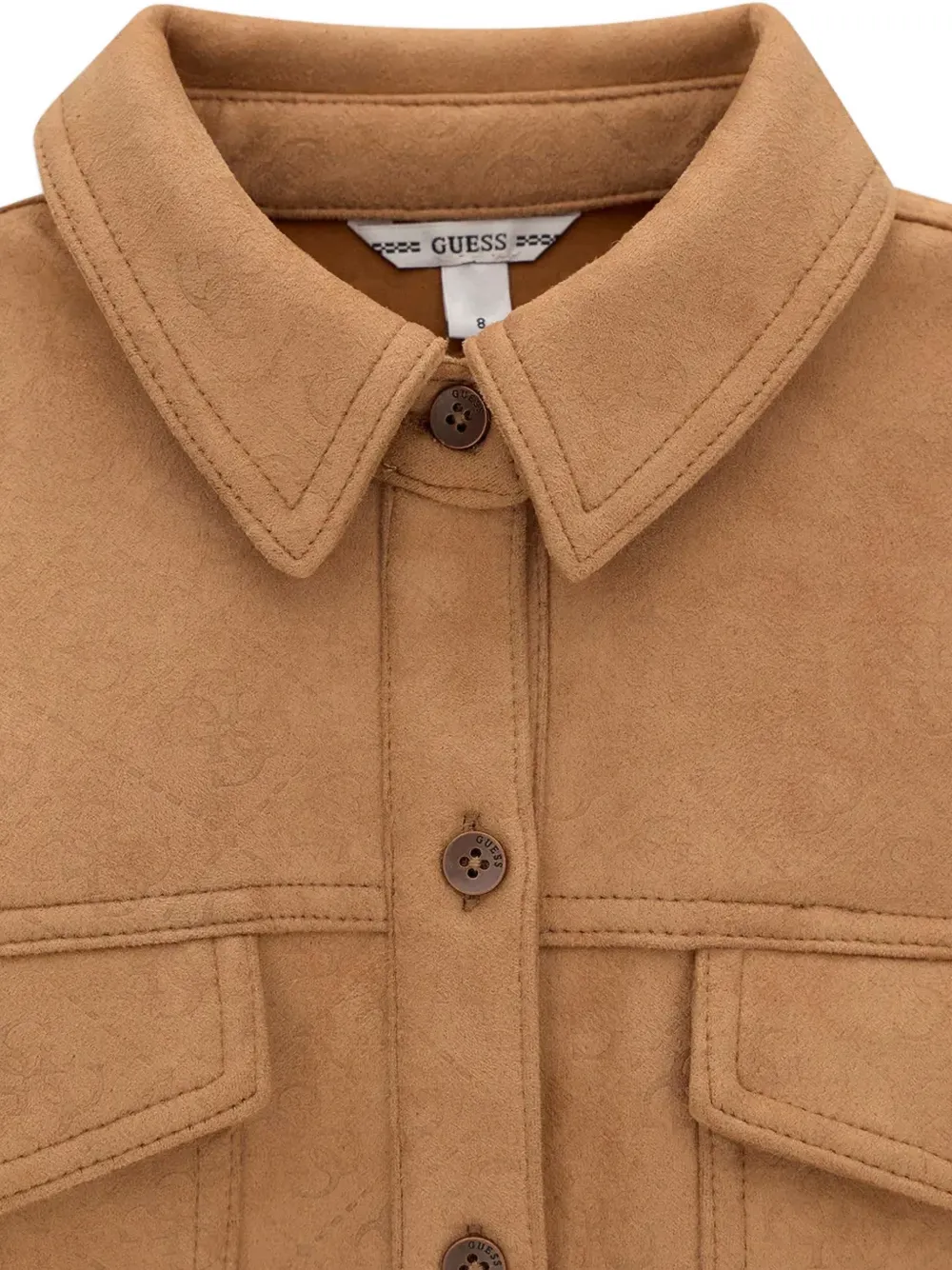 guess kids logo-embossed cropped shirt Bruin