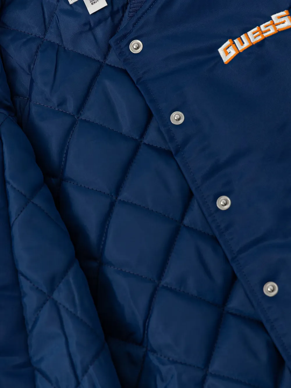 guess kids teddy bear-patch bomber jacket Blauw
