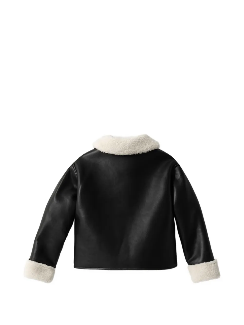 guess kids faux-shearling-trimmed jacket Zwart