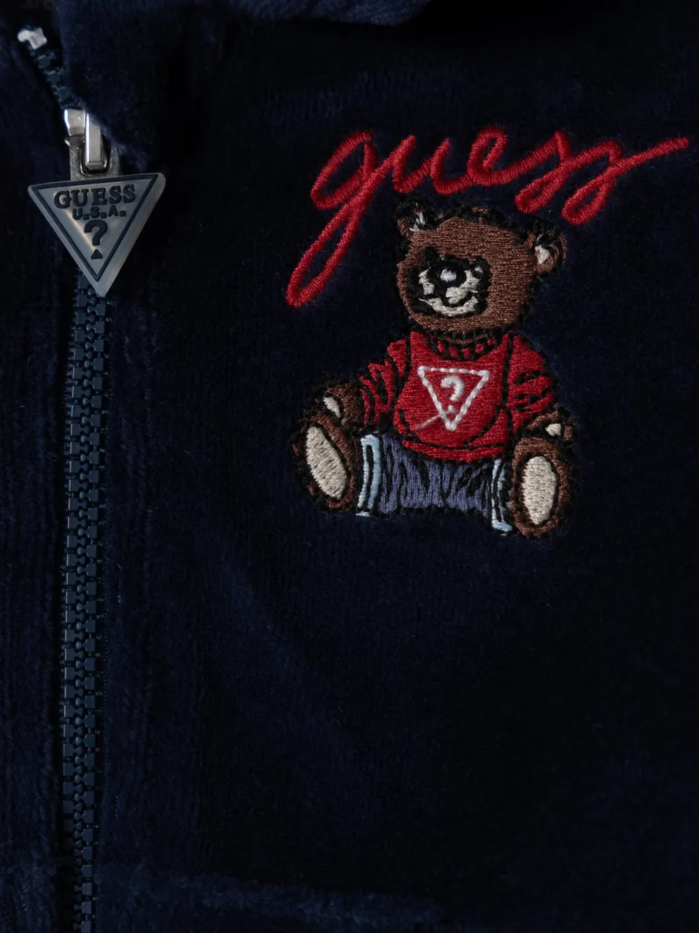 guess kids bear-embroidered tracksuit set (set of two) Blauw