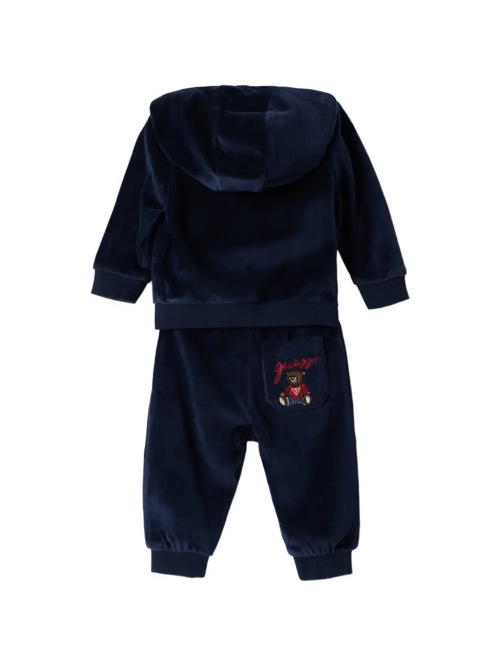 guess kids bear-embroidered tracksuit set (set of two) Blauw