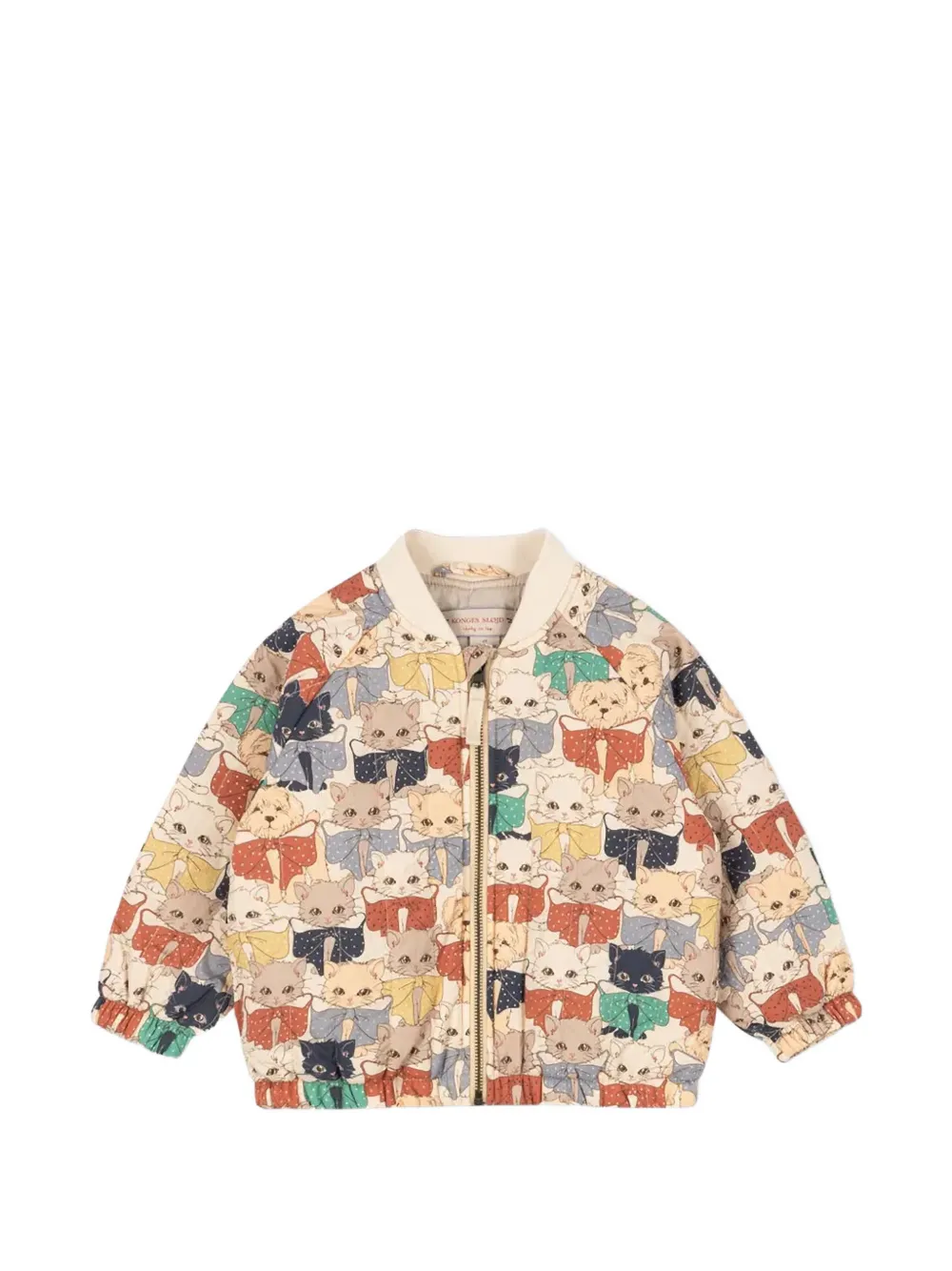 Konges Sløjd Juno cat-print quilted jacket - Toni neutri