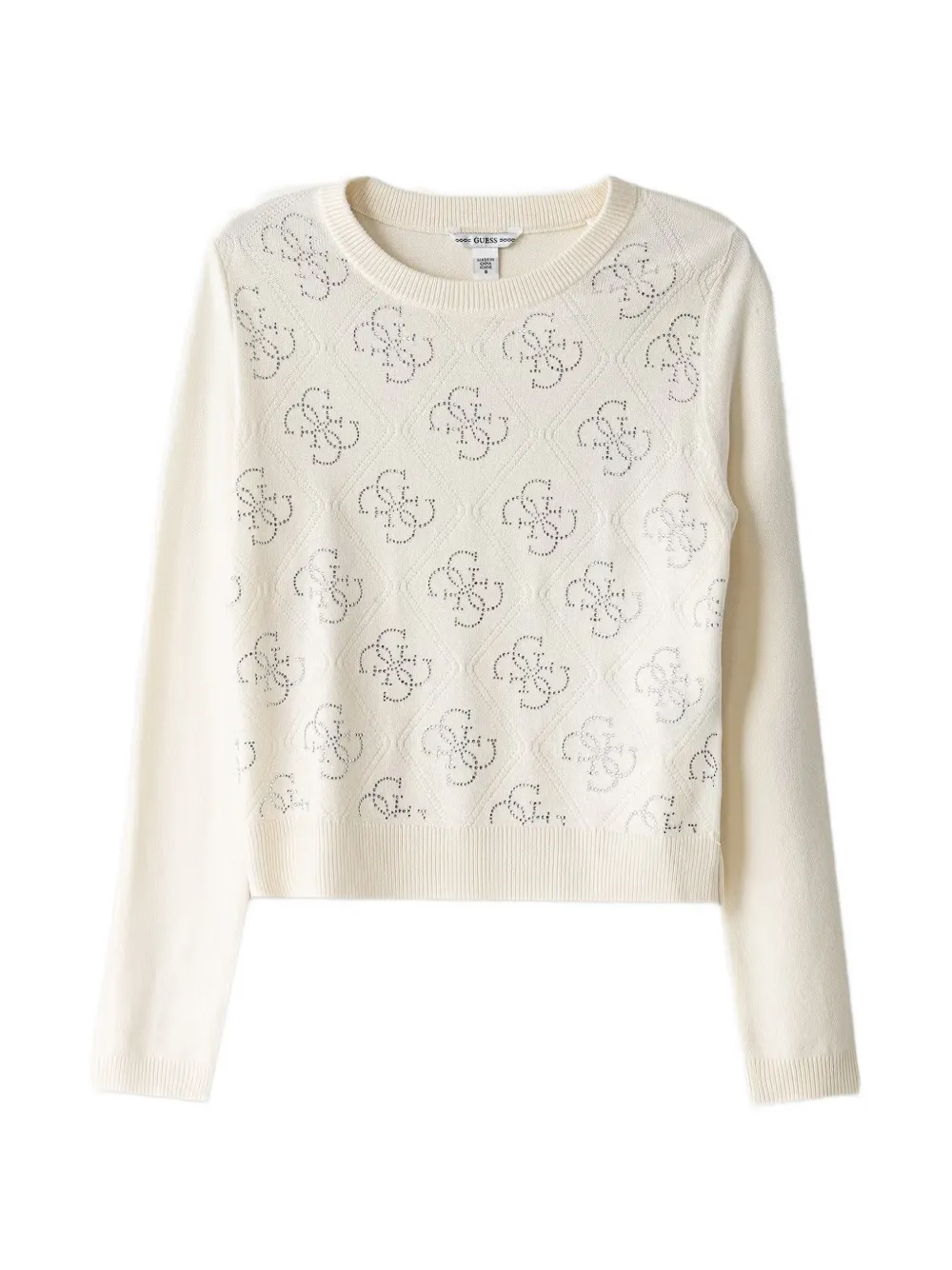 guess kids rhinestone-embellished 4G sweater - Toni neutri