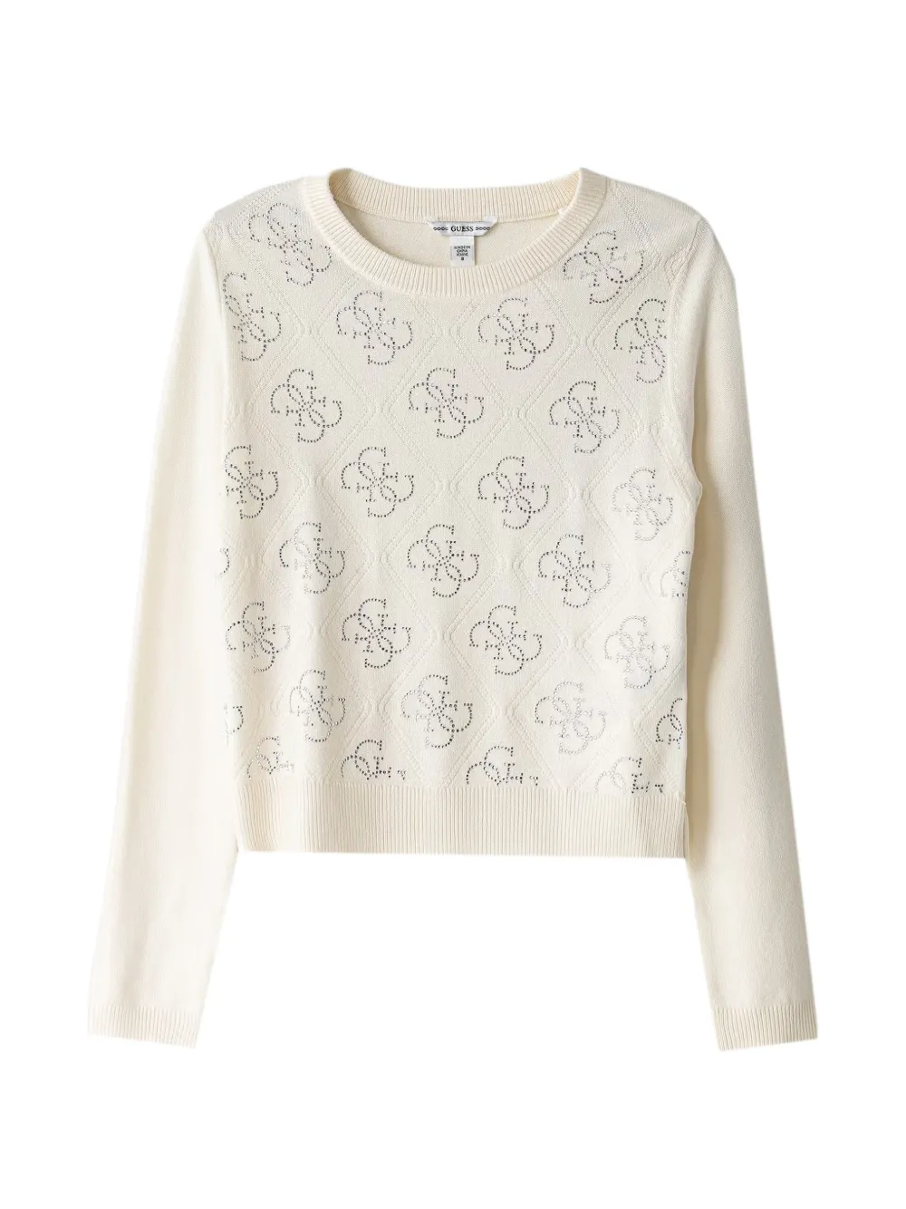 guess kids rhinestone-embellished 4G sweater - Toni neutri