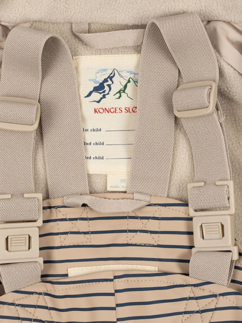 Konges Sløjd Rainy Palme dungarees (set of two) Beige
