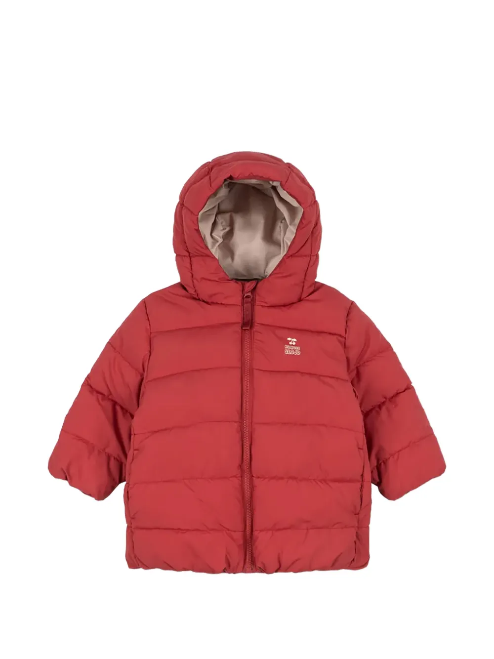 Konges Sløjd Alpi logo-print hooded padded jacket - Rosso
