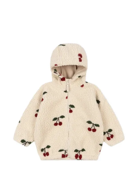 Konges Sløjd Jody cherry-print teddy-textured jacket