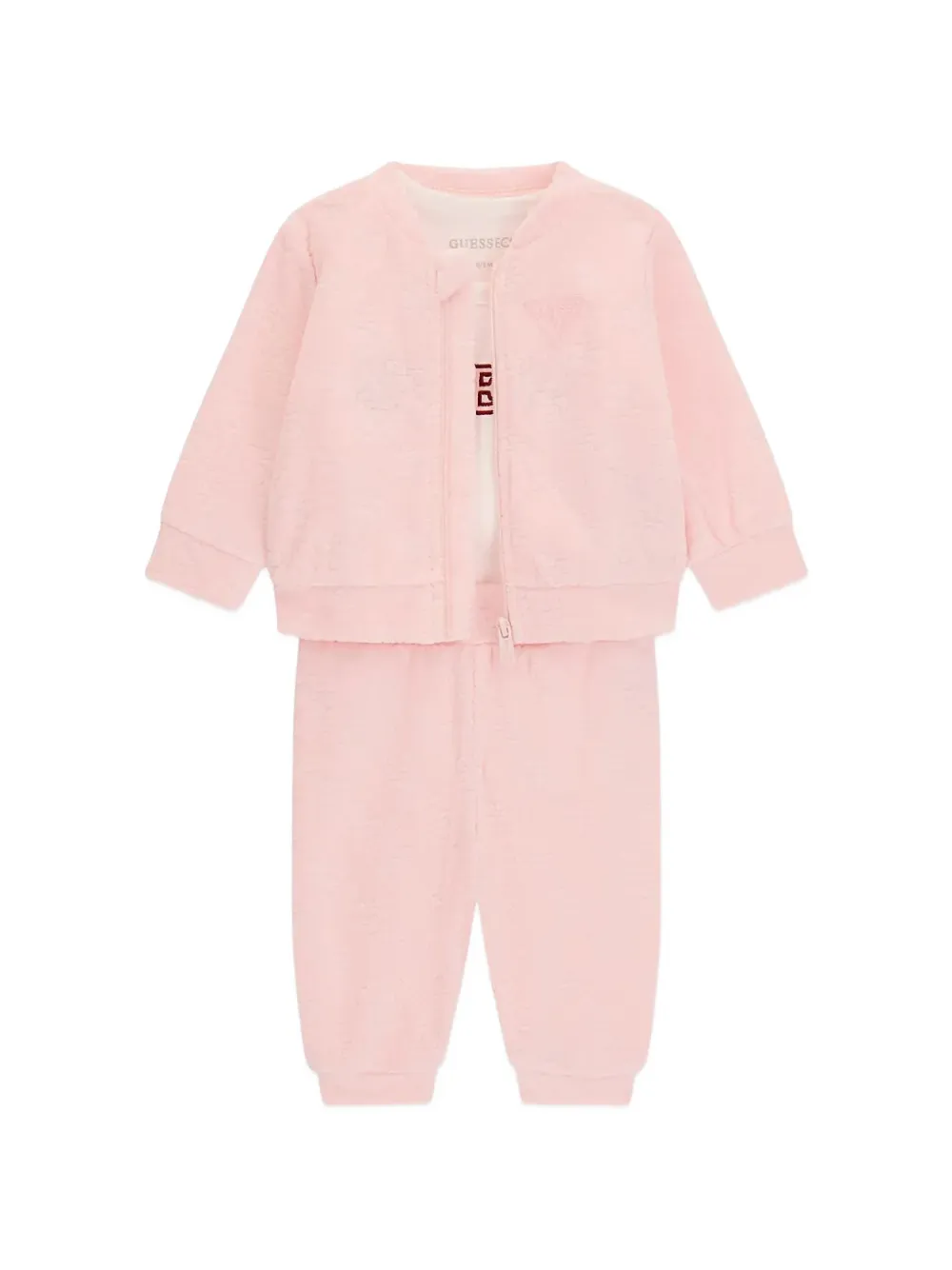 guess kids Monogram-pattern tracksuit set (set of three) - Rosa