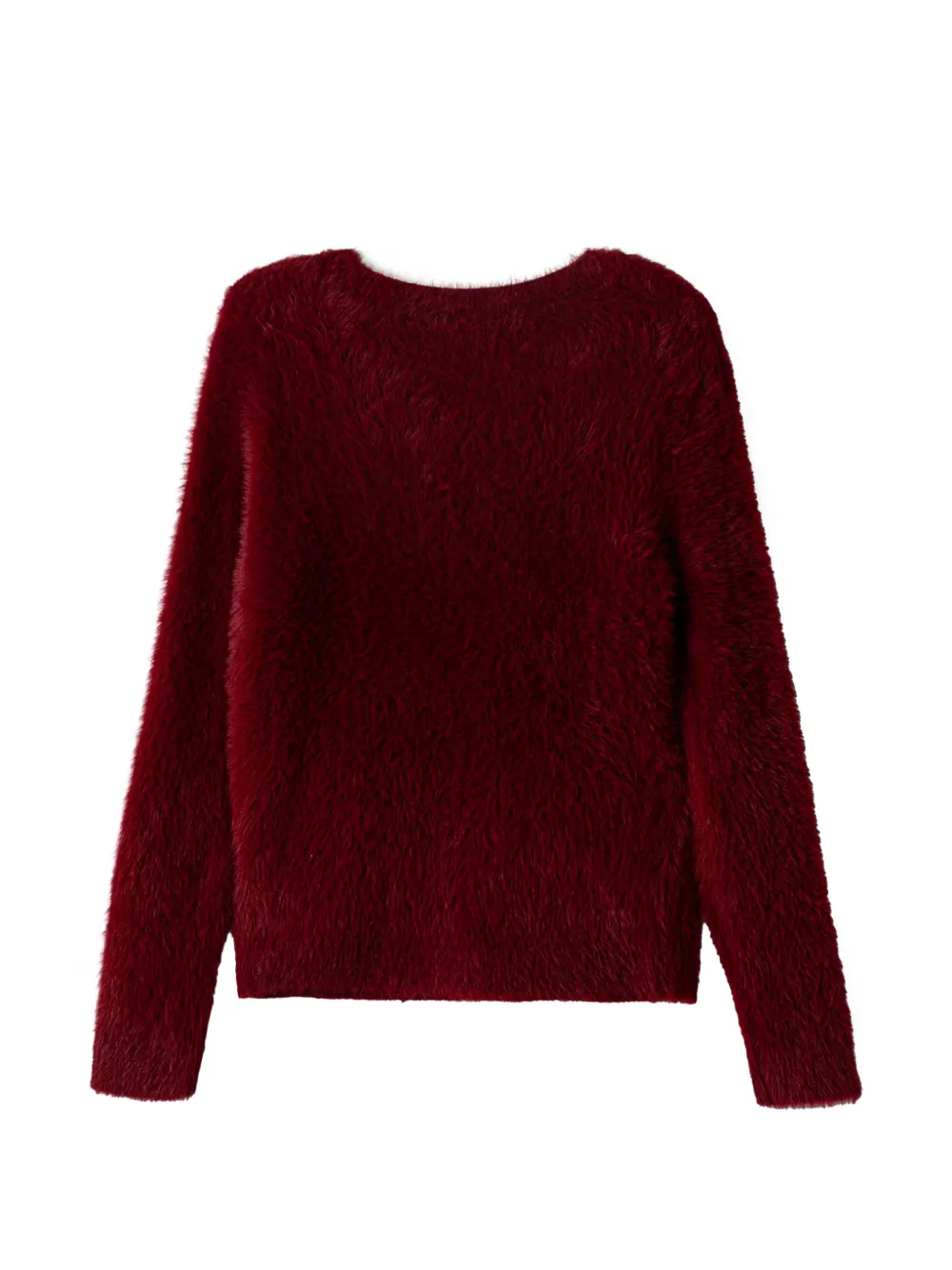 guess kids sequin-logo fluffy sweater Rood